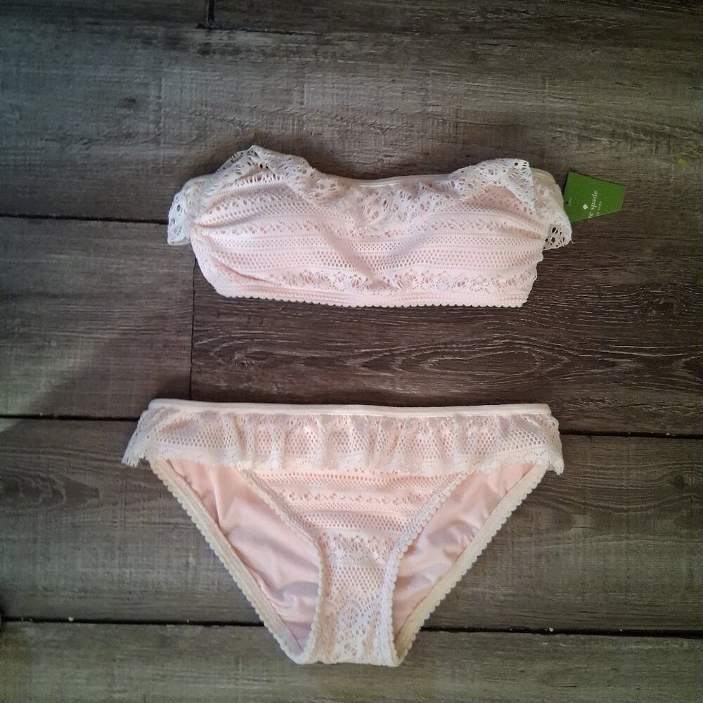 Kate Spade Point Loma Ruffle Bikini Swimsuit Size Small